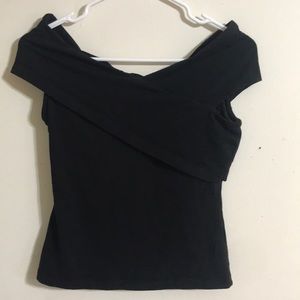 Black off the shoulder top